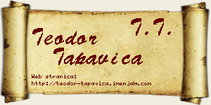 Teodor Tapavica vizit kartica